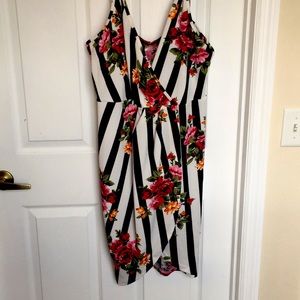 Spaghetti strap V neck dress